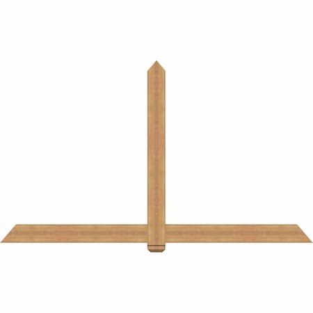 Ekena Millwork Eugene Smooth Timber Gable Bracket, Western Red Cedar, 96"W x 56"H x 3 1/2"D x 5 1/2"F, 14/12 Pitch GBW096X56X0406EUG00SWR